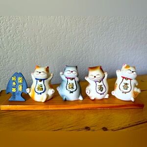 Like New Asian Enchanted Cats: Prosperity, Longevity, Fortune, Happiness